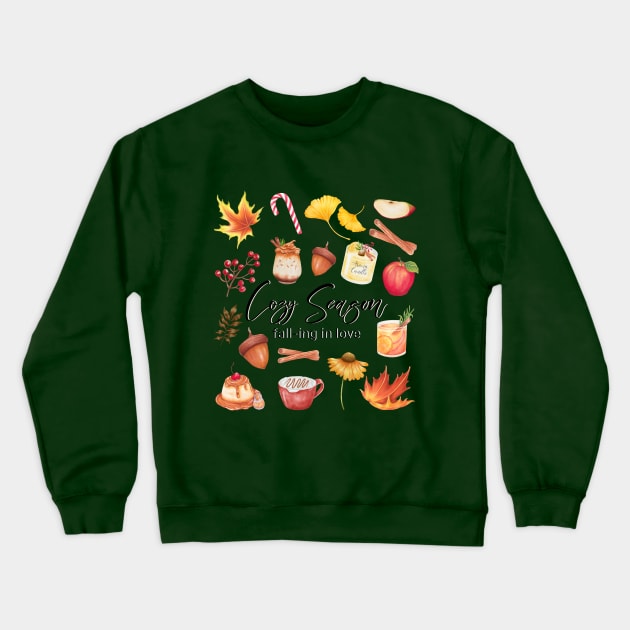 Cozy Season, enjoy fall design Crewneck Sweatshirt by Kate Dubey